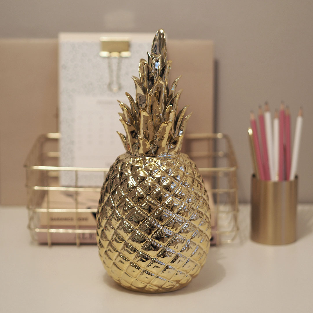 gold pineapple ornament