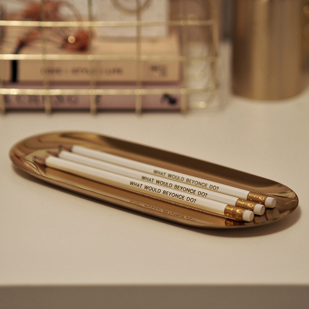 hay gold tray