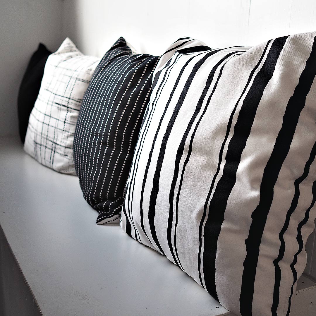 monochrome dining room