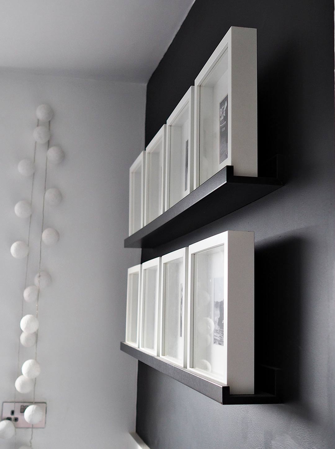 monochrome dining room