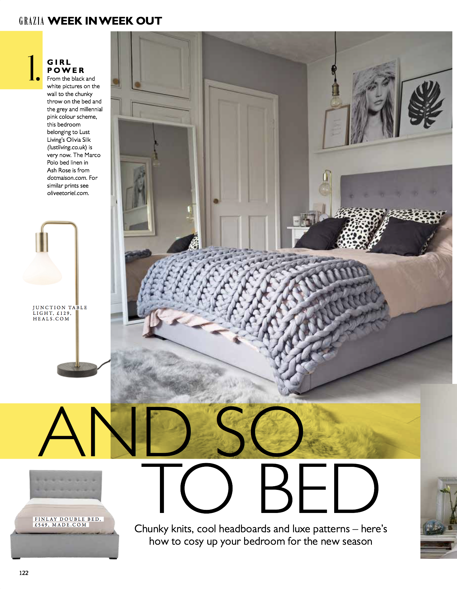 Lust Living Bedroom Feature Grazia Magazine