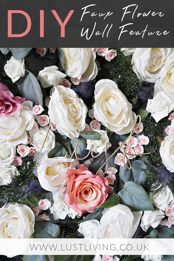 Faux Flower Wall Feature DIY_1