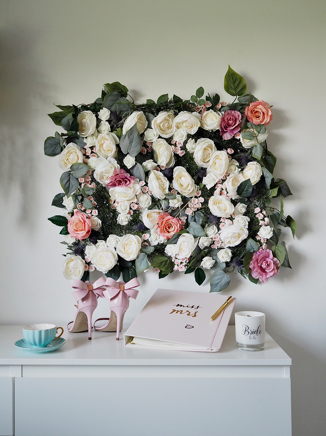 DIY Faux Flower Wall