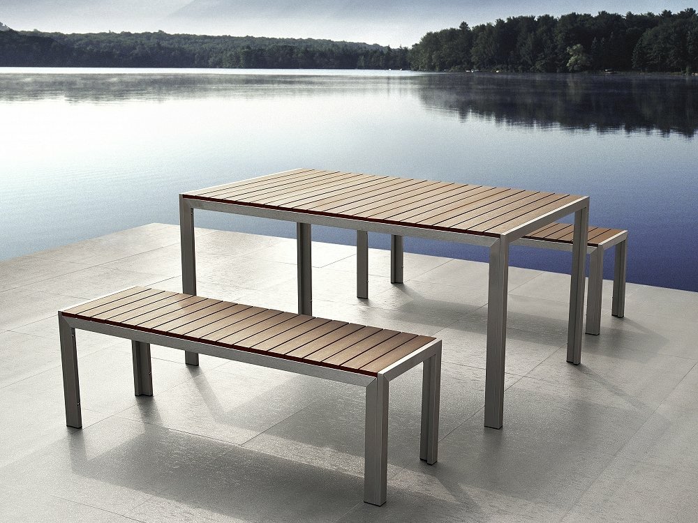 Outdoor dining bench
