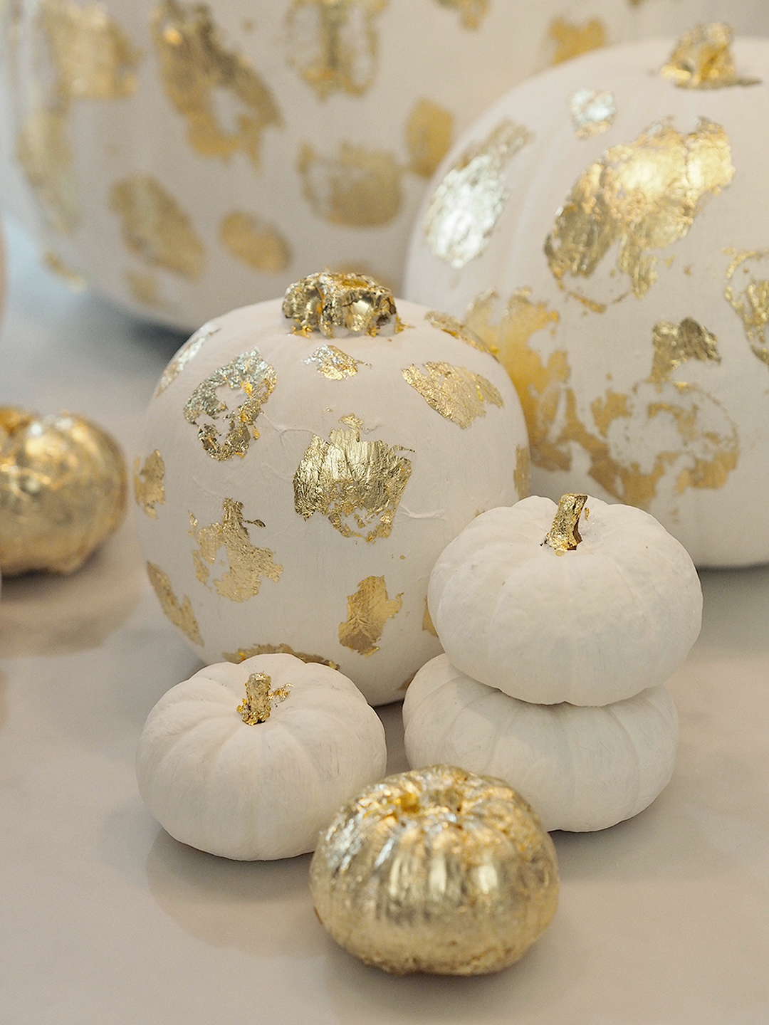 DIY Gold Confetti Pumpkins Dalmatian Print